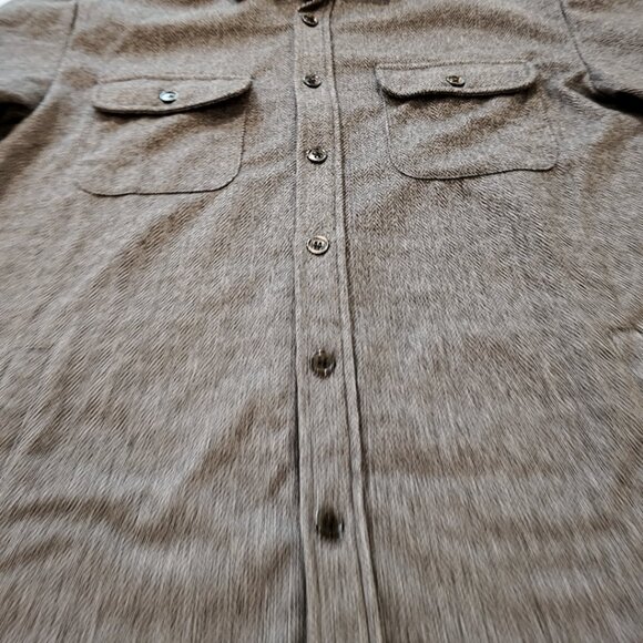 Bonobos | Grey Herringbone Sweater Overshirt | Size Large - Picture 6 of 10